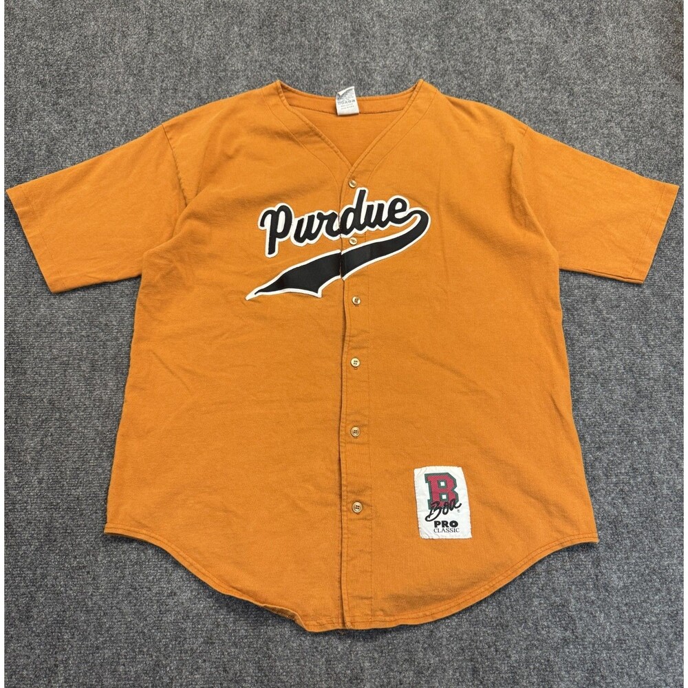 Vtg 90s Boa Pro Sportswear NCAA Purdue Baseball Jersey Cotton USA Sz XXL Rare